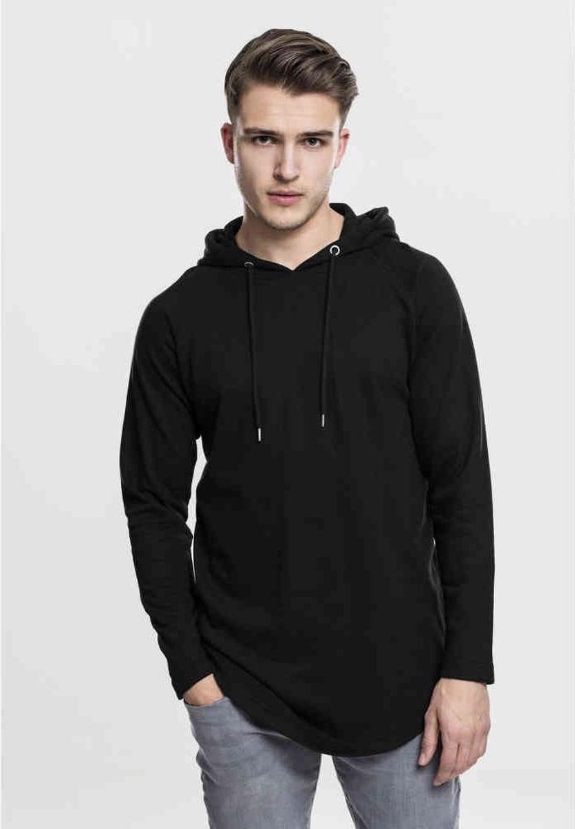 Urban Classics Long Terry Hoodie Heren Trui met capuchon – M Zwart