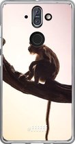 Nokia 8 Sirocco Hoesje Transparant TPU Case - Macaque #ffffff
