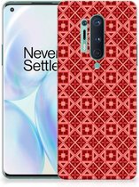 GSM Hoesje OnePlus 8 Pro Hoesje met Tekst Batik Red