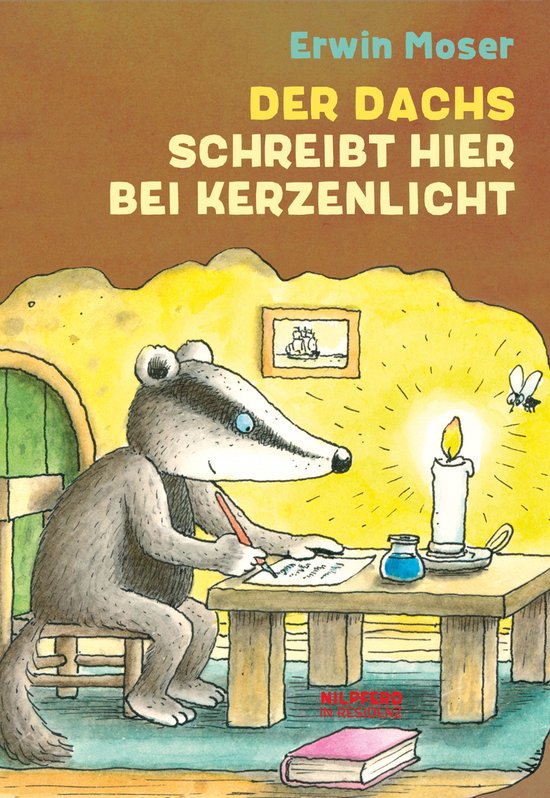 Der Dachs schreibt hier bei Kerzenlicht - cover