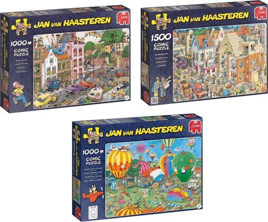 Jan van Haasteren - 3 stuks - Vrijdag de 13e 1000 stuks & De Bouwplaats  1500 stuks &... | bol