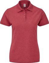 Fruit Of The Loom Vrouwen Dames-Fit 65/35 Poloshirt Korte Mouwen (Heather Rood)