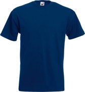 T-shirt Super Premium Homme Fruit Of The Loom à manches courtes et col rond ( Marine)