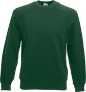 Fruit Of The Loom Heren Raglan Mouwen Belcoro® Sweatshirt (Bottle Groen)