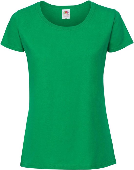 Fruit Of The Loom Vrouwen / Dames Ringgesponnen Premium T-Shirt (Bright Groen)