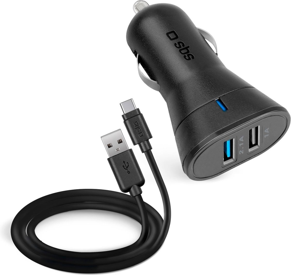 SBS TEKITCRC2U21AUL oplader voor mobiele apparatuur Smartphone Zwart Sigarettenaansteker Auto