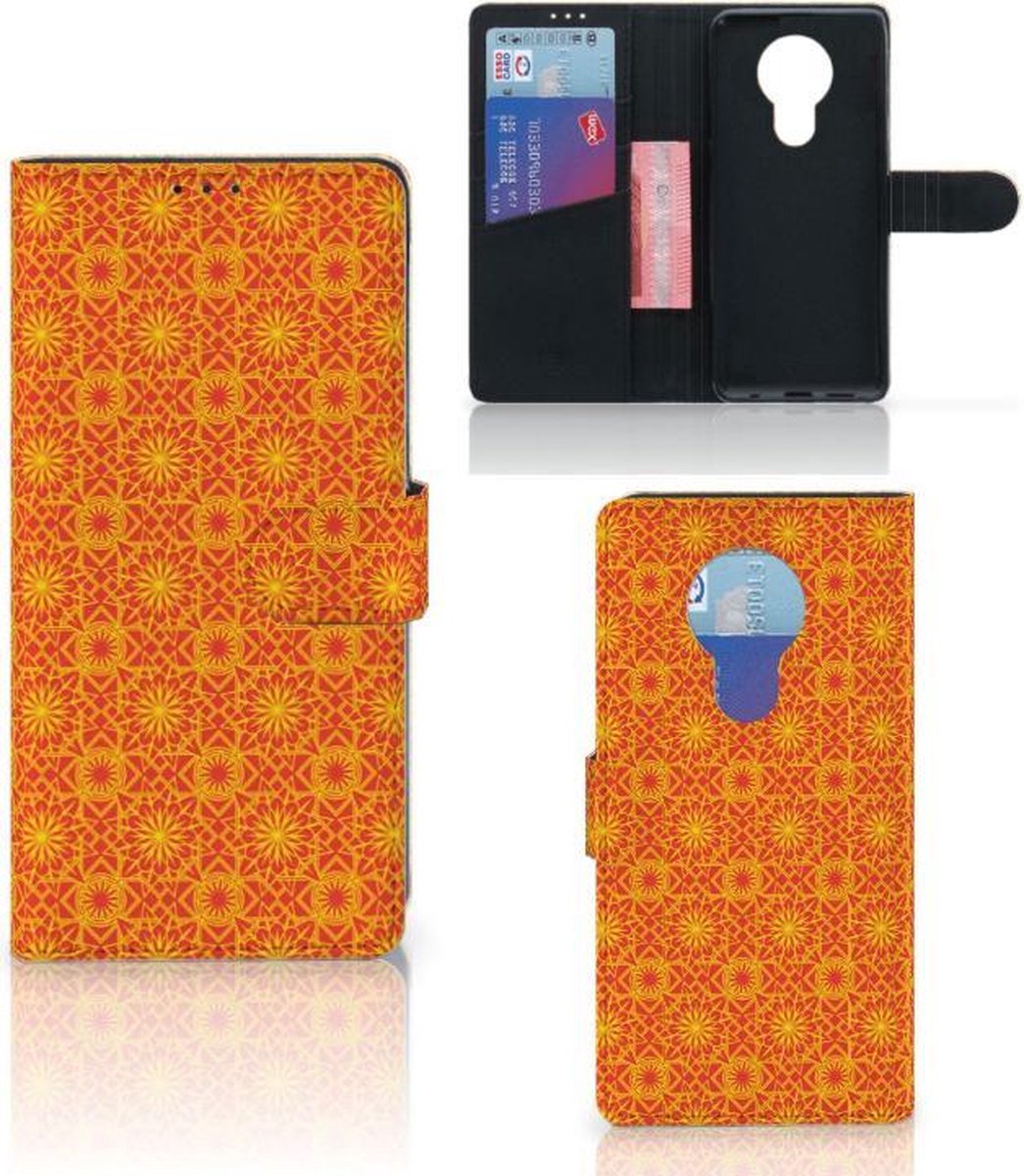 Nokia 5.3 Telefoon Hoesje Batik Oranje