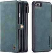 Caseme Luxe XL Portemonnee splitleder hoesje voor iPhone 7, 8 en iPhone SE 2020 SE 2022 - blauw