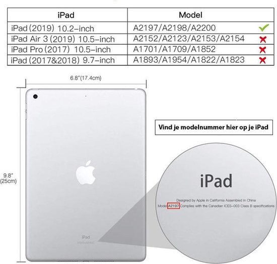iPad 10.2 (2019/2020/2021) Hybride Hoesje met Screen Protector Zwart |  bol.com