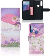 Book Style Case Alcatel 1S 2020 Smartphone Hoesje Cadeautjes voor Vrouwen Bird Flying