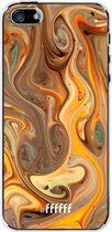 iPhone SE (2016) Hoesje Transparant TPU Case - Brownie Caramel #ffffff