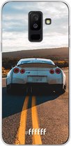 Samsung Galaxy A6 Plus (2018) Hoesje Transparant TPU Case - Silver Sports Car #ffffff