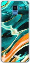 Samsung Galaxy J6 (2018) Hoesje Transparant TPU Case - Fresh Waves #ffffff