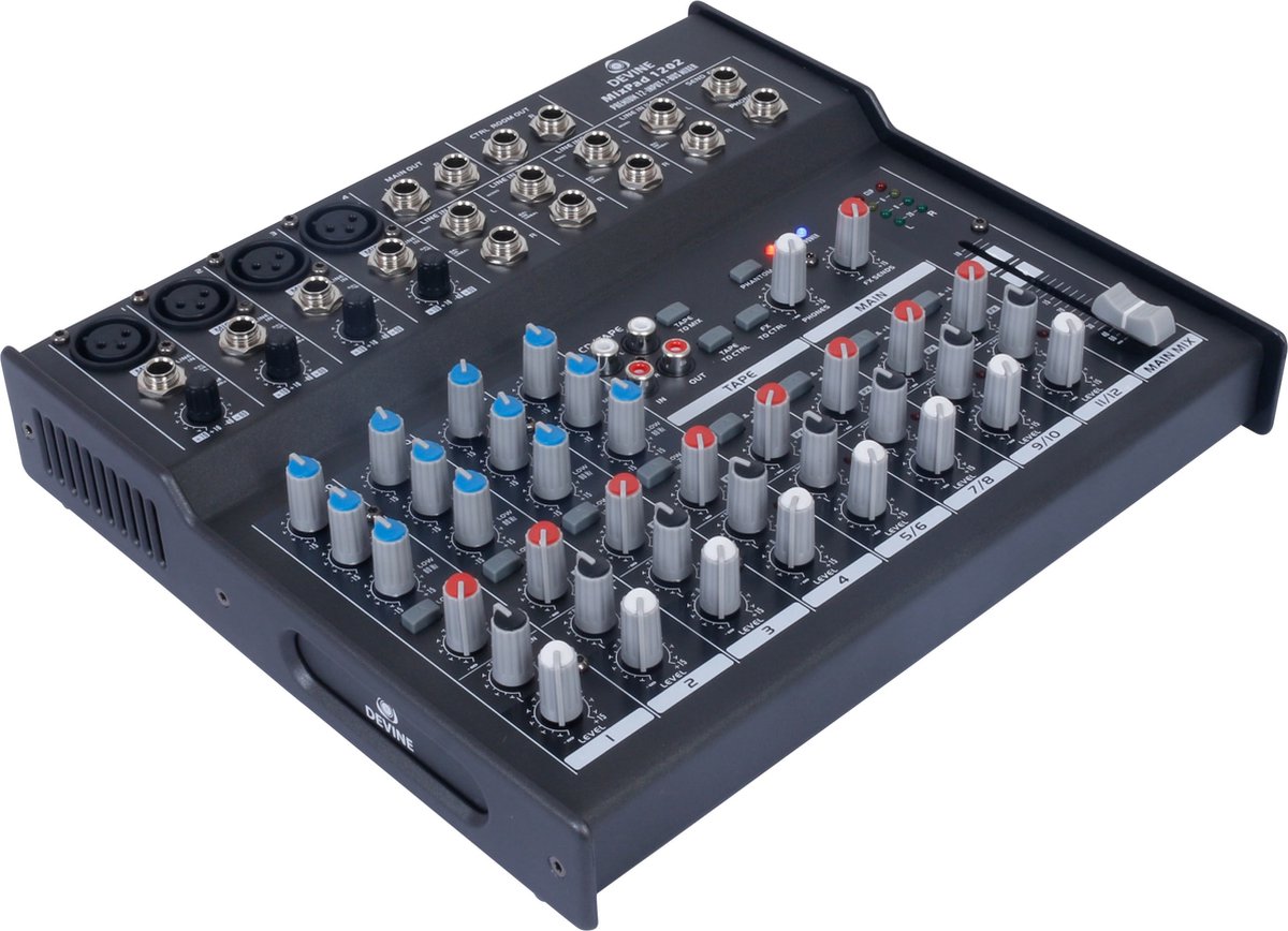 Depusheng PA12 Table De Mixage 12 Canaux – Bluetooth, USB, 256 Effets DSP, Alim Fantôme 48V, Idéal Live & Studio