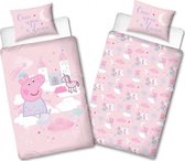 Peppa Pig dekbed - eenpersoons - Peppa Big roze dekbedovertrek