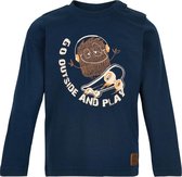 Minymo - jongens shirt - lange mouwen - blauw - Maat 110