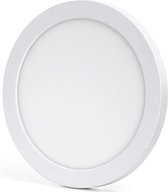 LED Downlight Pro - Aigi Foka - Inbouw/Opbouw - Rond - 18W - Aanpasbare Kleur CCT - Mat Wit - Kunststof - BES LED