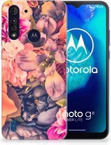 Telefoontas Motorola Moto G8 Power Lite Hoesje Super als Moederdag Cadeau Bosje Bloemen