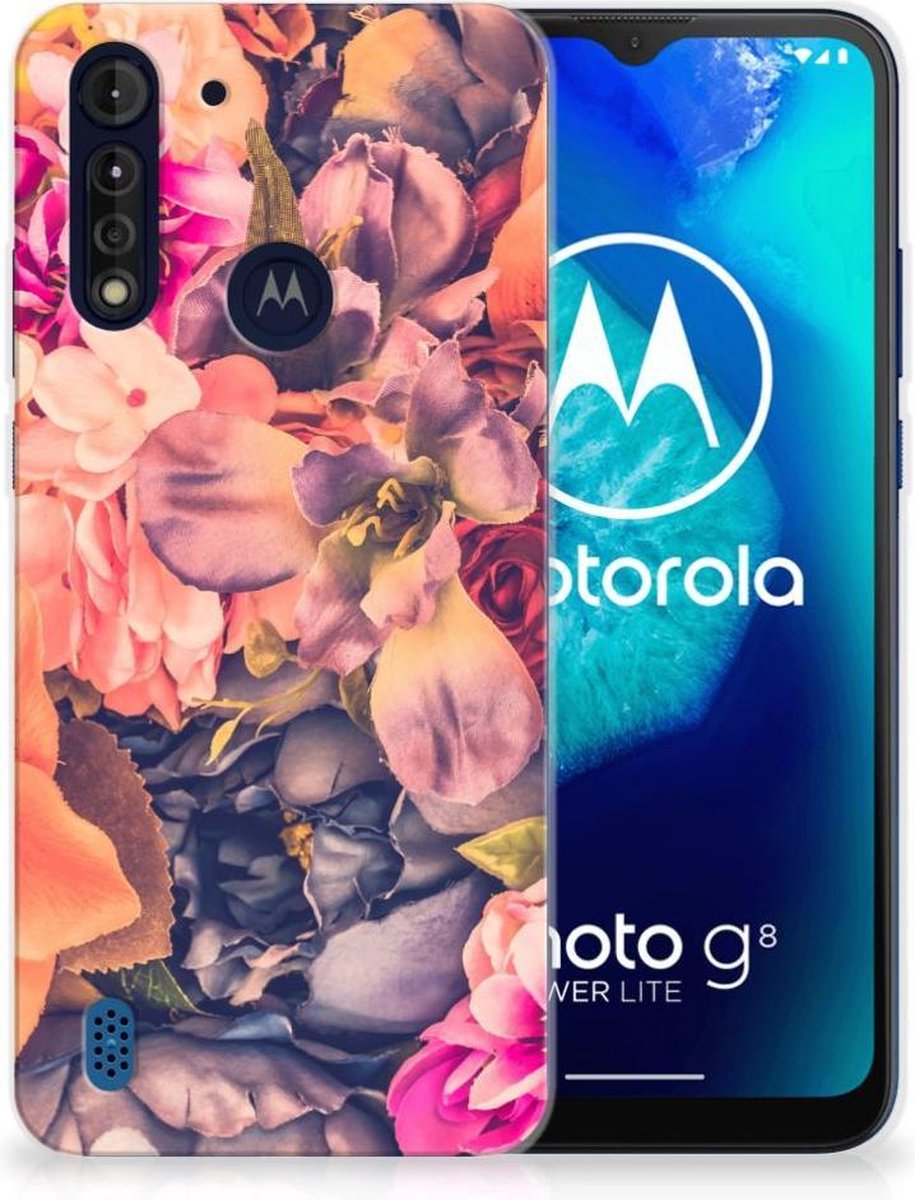 Motorola Moto G8 Power Lite TPU Case Bosje Bloemen