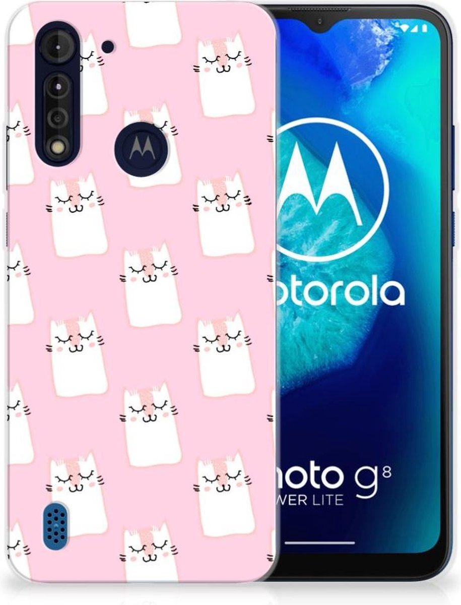 Motorola Moto G8 Power Lite TPU Hoesje Sleeping Cats