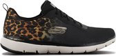 Skechers Flex Appeal 3.0 - Leopard Pounce - Dames Sneakers Sportschoenen schoenen Zwart 13476-BKGD - Maat EU 38.5 UK 5.5