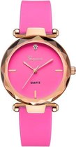 2 stuks Makaron Jelly siliconen riemhorloge voor dames (roze)