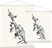Genisteae zwart-wit (Broom) - Foto op Textielposter - 90 x 120 cm