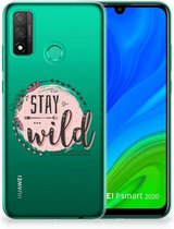 Telefoon Hoesje Huawei P Smart 2020 Siliconen Back Cover Transparant Boho Stay Wild