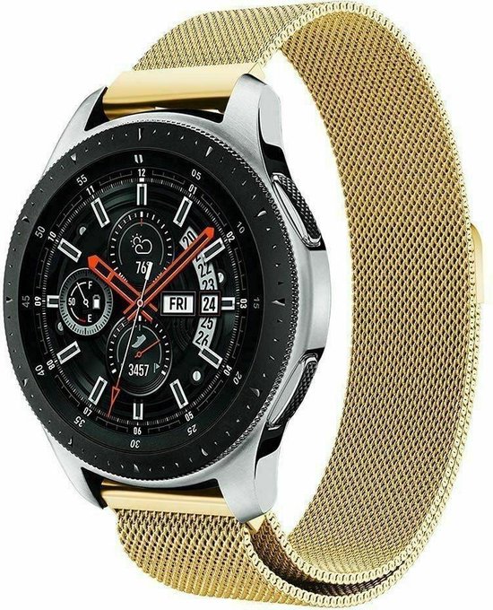 Geschikt voor Samsung Galaxy Watch Milanese band - goud - 45mm / 46mm