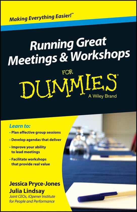 Running Great Meetings and Workshops For Dummies - cover