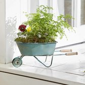 LOBERON Decoratieve kruiwagen Morla antiekblauw