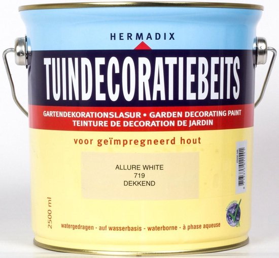 Hermadix Tuindecoratiebeits dekkend 719 Allure White - 2,5 liter