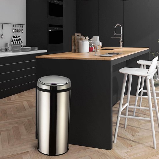 O'DADDY Prullenbak Met Afvalscheiding 60L (2x30L) - Vuilnisbak Met Soft Close En Pedalen Zwart