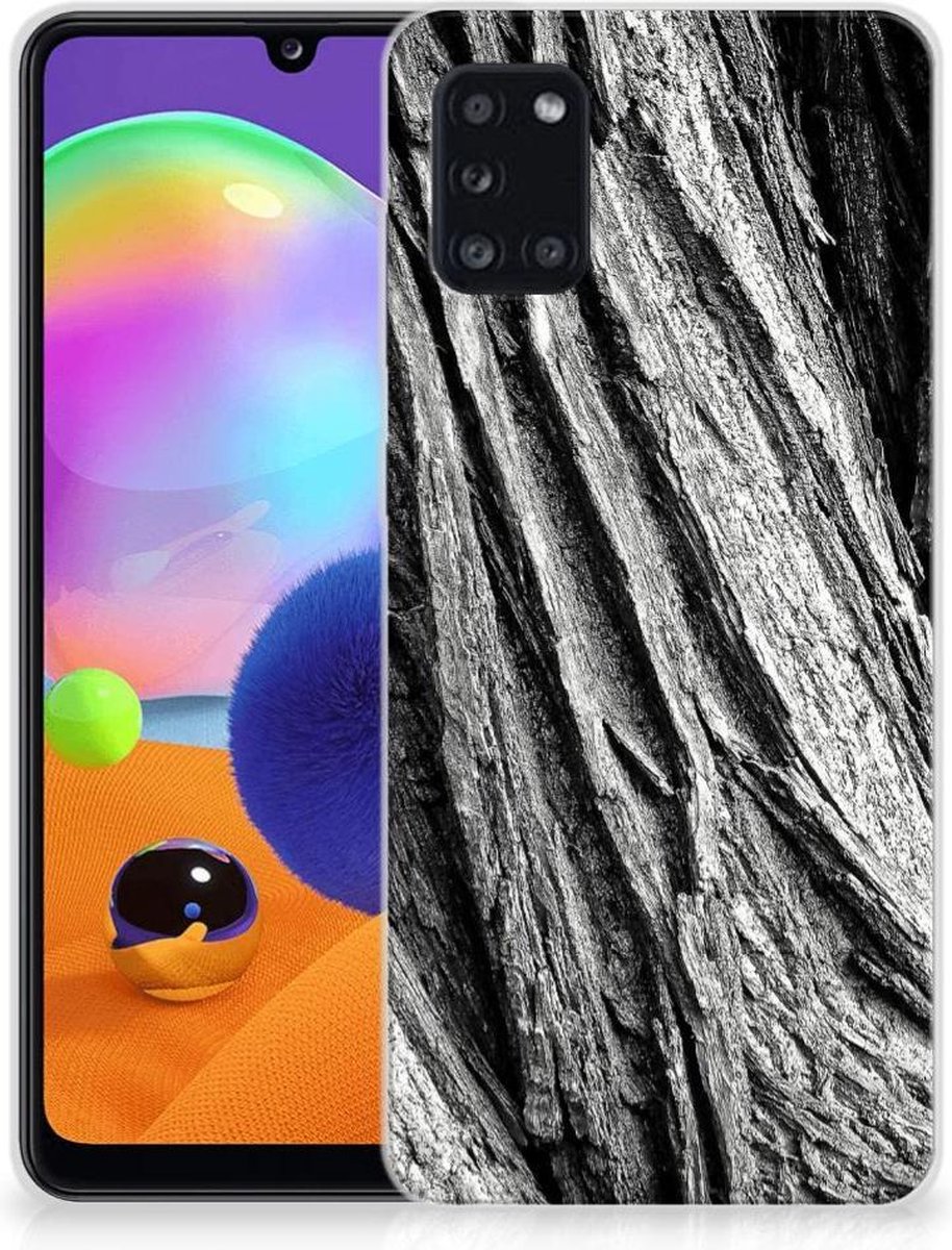 Bumper Hoesje Samsung Galaxy A31 Boomschors Grijs