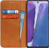 Samsung Galaxy Note 20 Splitleren Portemonnee Hoesje Bruin