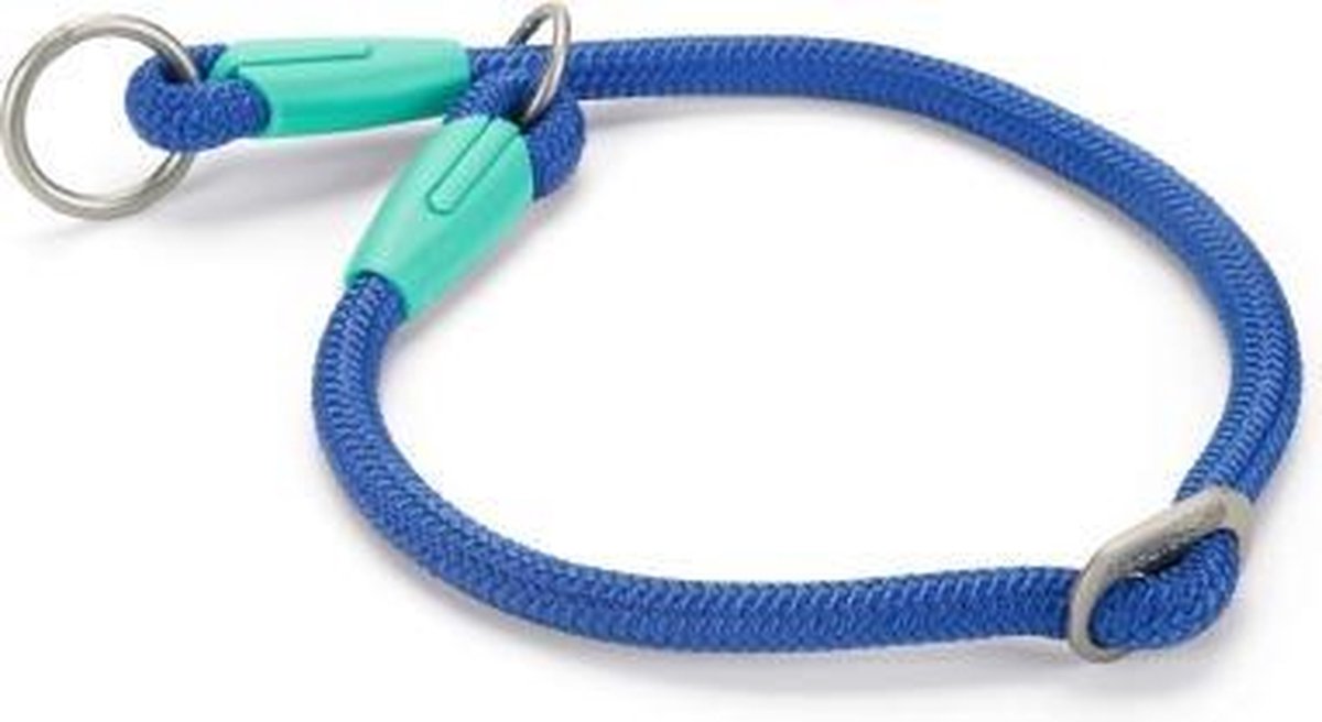 Beeztees nylon halsband rond Nikra blauw 55 cm x 10 mm
