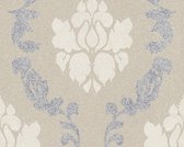 LANDELIJK BAROK BEHANG - Beige Creme Blauw - Ornamenten - AS Creation New Elegance