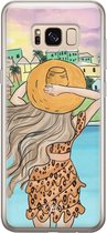 Samsung S8 hoesje siliconen - Sunset girl | Samsung Galaxy S8 case | multi | TPU backcover transparant