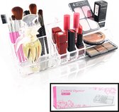 Decopatent de maquillage Decopatent® avec 14 compartiments - Organisateur de maquillage Transparent - Bijoux - Maquillage - Cosmétiques - Table - Boîte de rangement
