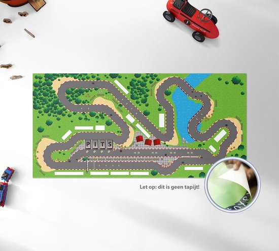 Auto racebaan circuit - Speelkleed op PVC - 176 x 86 cm (tafelgrootte) |  bol.com