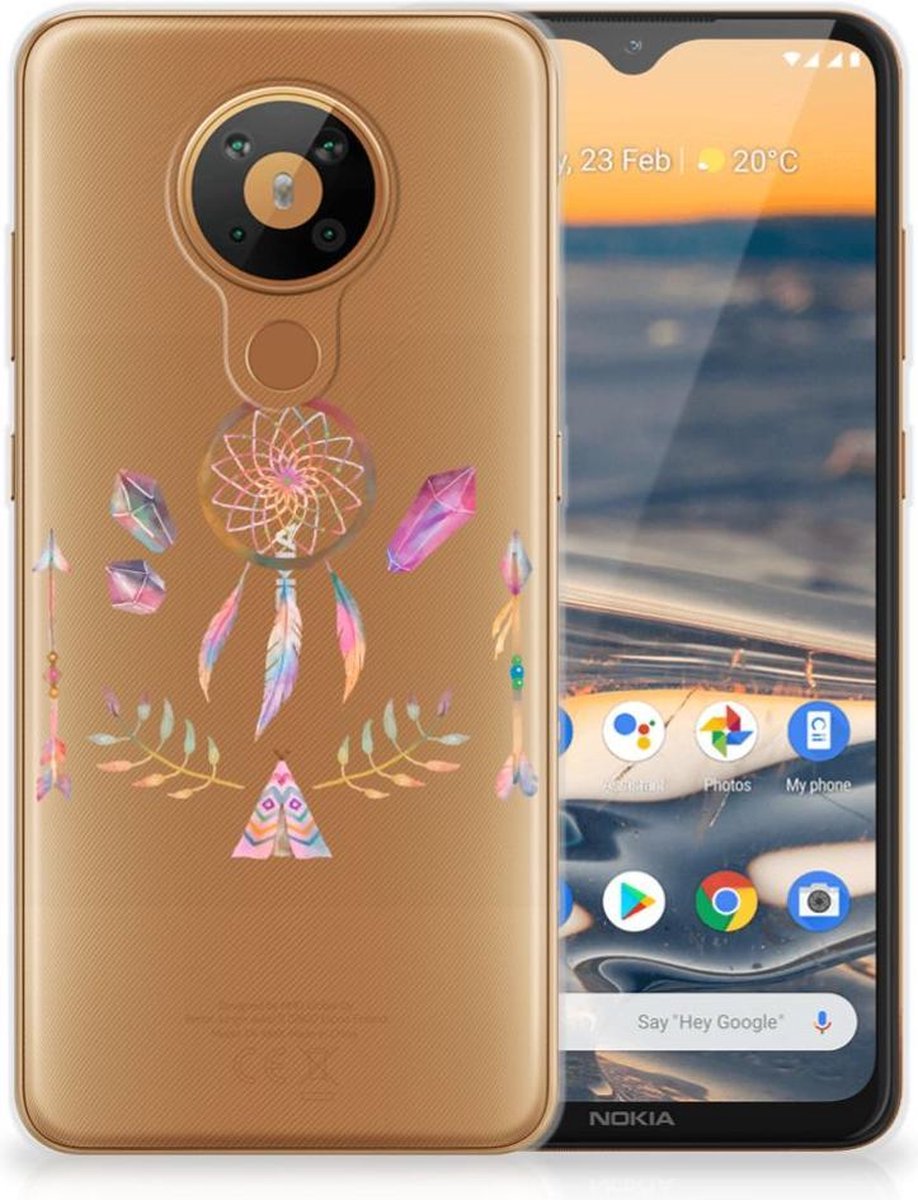 Nokia 5.3 Telefoonhoesje met Naam Boho Dreamcatcher