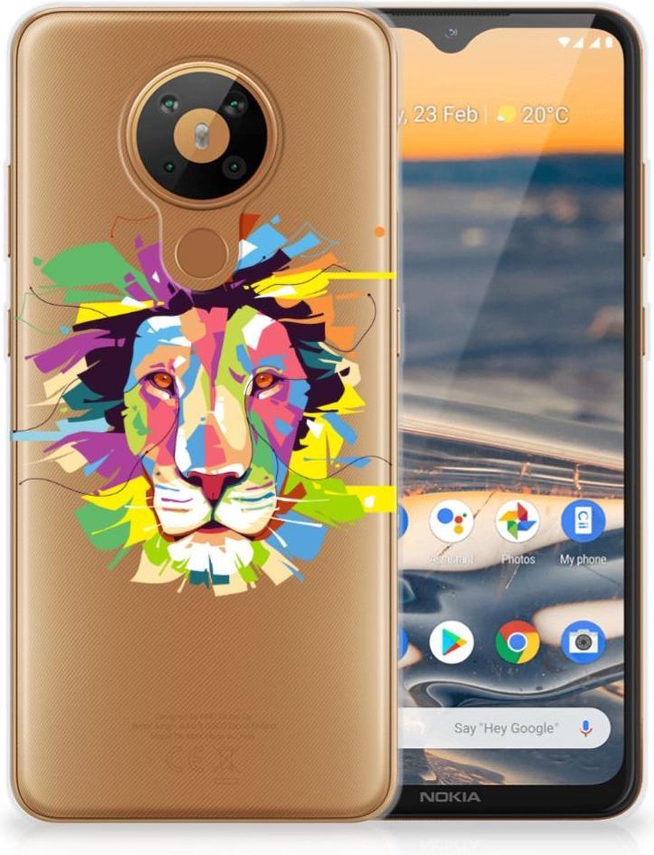 Nokia 5.3 Telefoonhoesje met Naam Lion Color