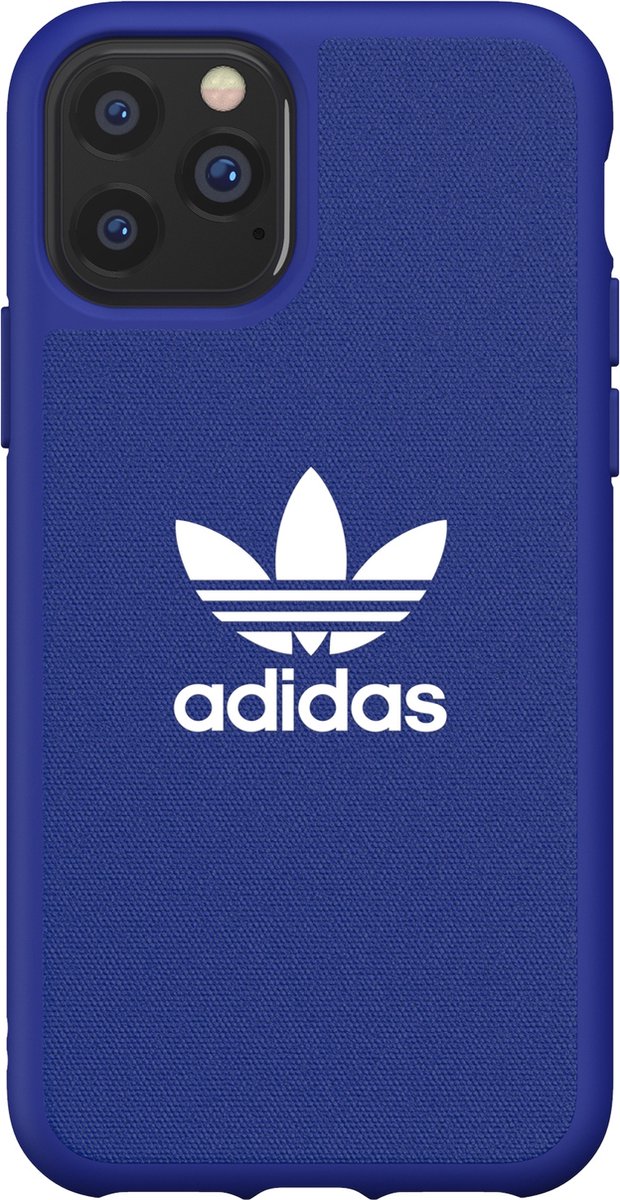 adidas Moulded case canvas hoesje iPhone 11 Pro - Blauw