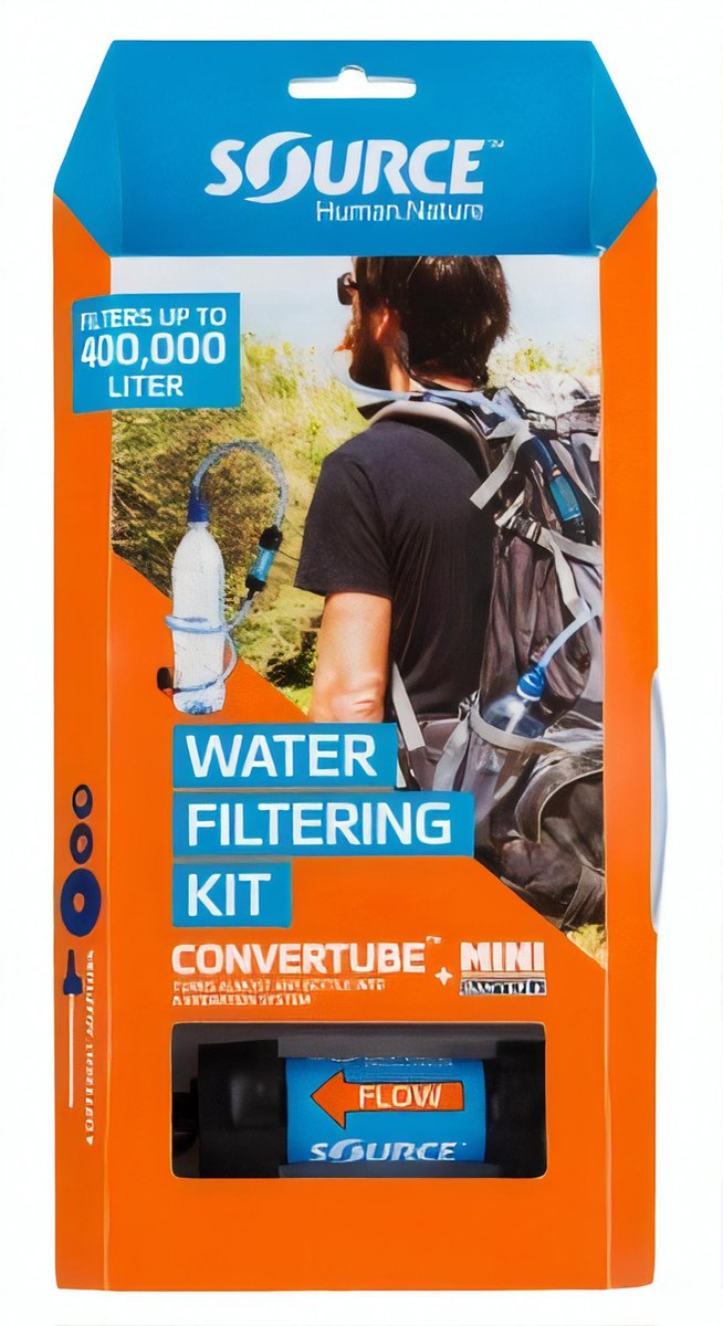 Source waterfilter Filter kit - met ConverTube en Mini Sawyer 4x dop