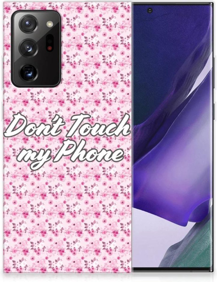 Back Cover voor Samsung Galaxy Note20 Ultra Silicone-hoesje Flowers Pink DTMP