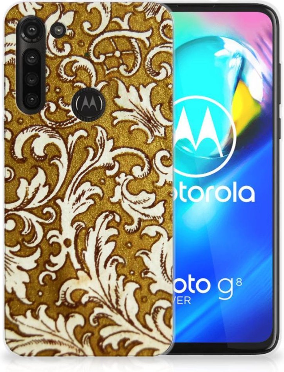 Siliconen Hoesje Motorola Moto G8 Power Barok Goud
