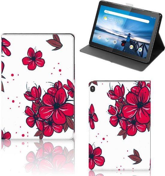 Hoesje Ontwerpen Lenovo Tablet M10 Tablet Hoes met Standaard Blossom Red |  bol.com