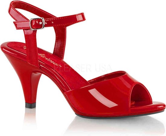 Fabulicious - BELLE-309 Sandaal met enkelband - US 12 - 42 Shoes - Rood