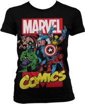 MARVEL - T-Shirt Comics Heroe GIRL - Navy (M)