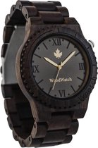 De officiële WoodWatch | Oaklee Black Sandal | Houten horloge heren